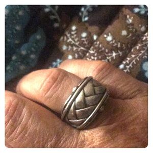 Scott Kay Sterling Silver Woven Braid Ring 6 1/2